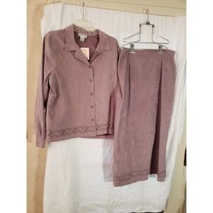 Women's Alfred Dunner 2 Pc Lilac Skirt Suit Size 16